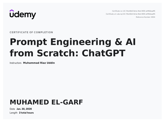 Prompt Engineering and AI Certificate